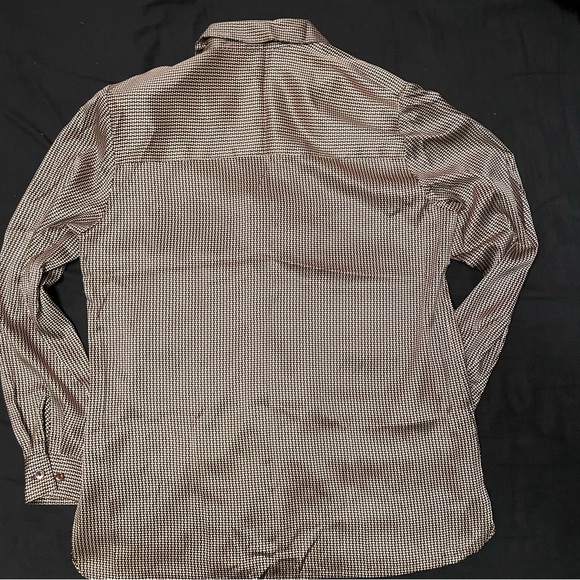 Bianca Nygaard Long Sleeve Blouse with geometric pattern, satin finish - Picture 9 of 10